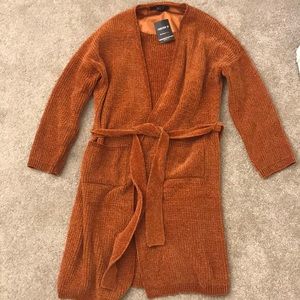 Cozy burnt orange cardigan